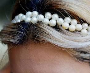 Perlas en el cabello
